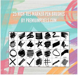 download design marker brush for photoshop