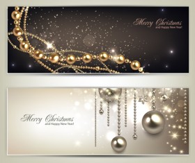 Luxury Jewelry christmas banners vector set 01
