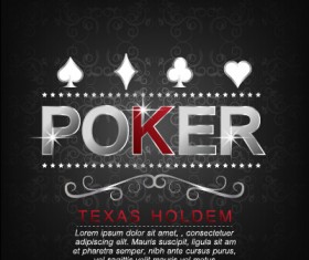 Luxury poker poster cover vector 01