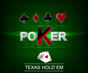 Luxury poker poster cover vector 02