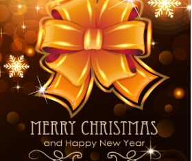 Merry christmas and new year greeting cards vectors 01