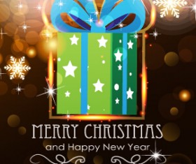 Merry christmas and new year greeting cards vectors 05