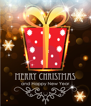 Merry christmas and new year greeting cards vectors 06