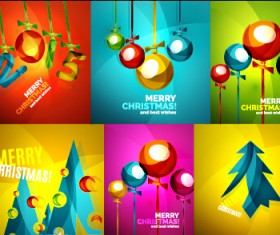 Merry christmas and wishes cards vector
