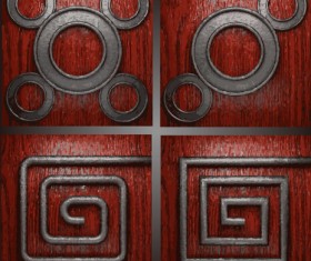 Metal art pattern vector background 03