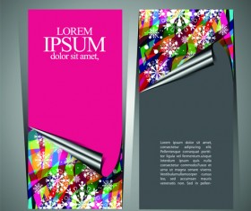 Minimalistic 2015 Merry Christmas flyer cover vector 05