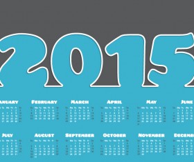 Modern 2015 Business Calendar design vector 02