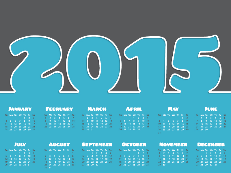 Modern 2015 Business Calendar design vector 02