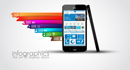 Modern devices infographics vector 03