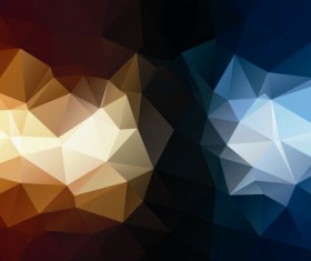 Mystic polygonal abstract background set 03