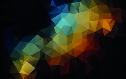 Mystic polygonal abstract background set 04