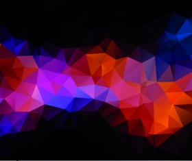 Mystic polygonal abstract background set 05