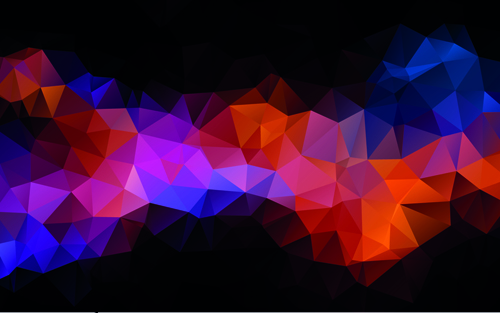 Mystic polygonal abstract background set 05
