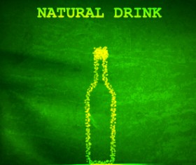 Natural drink green background vector
