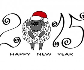 New year 2015 sheep background graphics