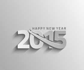 New year 2015 text design set 02 vector