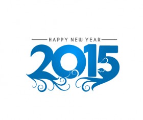 New year 2015 text design set 03 vector
