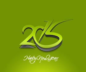 New year 2015 text design set 04 vector