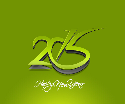 New year 2015 text design set 04 vector