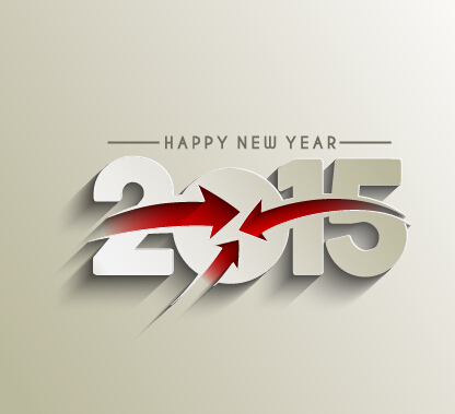 New year 2015 text design set 06 vector