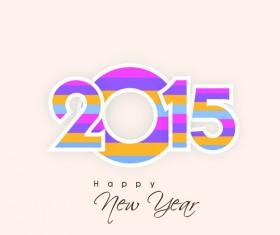 New year 2015 text design set 07 vector