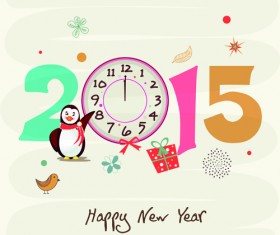 New year 2015 text design set 08 vector