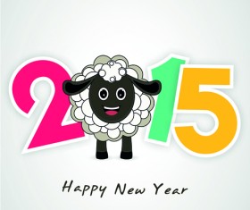 New year 2015 text design set 11 vector