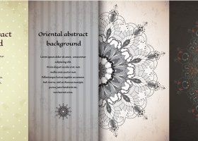 Oriental abstract background vector material