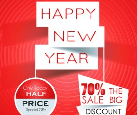 Original design 2015 new year discount flyer cover vector 03
