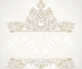Ornate oriental floral pattern vector background 02