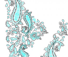 Paisley floral pattern vector