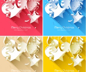 Paper christmas ornament elements background