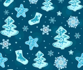 Pattern christmas elements seamless vector 04