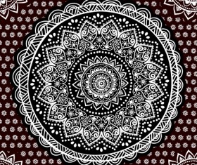 Pattern white floral ornaments seamless vector 02