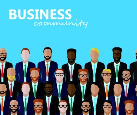 Peoples business design background vector 02