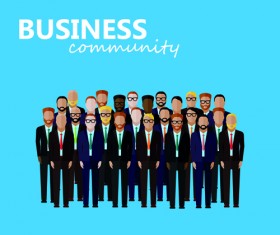 Peoples business design background vector 06