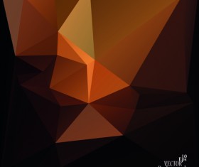Polygonal geometric dark background vector 04