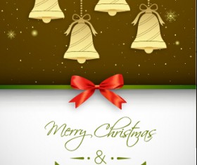 Red bow christmas greeting card set 09