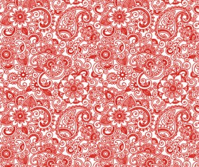 Paisley pattern vector background, seamless floral ornament in pale gray,  red and ivory white colors, vector illustration. Abstract simple vintage Paisley  pattern background, ornamental decoration Stock Vector Image & Art - Alamy