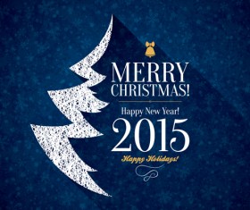 Refreshing blue xmas art background vector 02