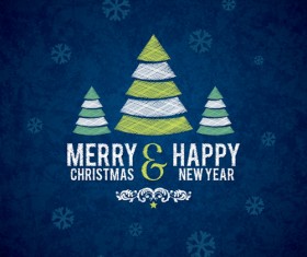 Refreshing blue xmas art background vector 03