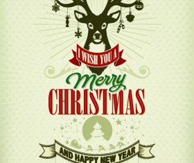 Reindeer 2015 christmas and new year vector background