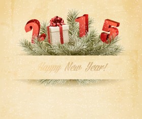 Retro 2015 new year holiday vector background 01