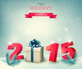 Retro 2015 new year holiday vector background 02