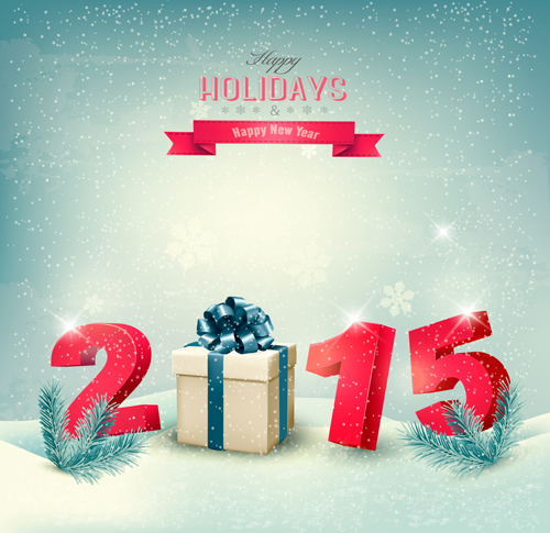 Retro 2015 new year holiday vector background 02