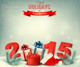 Retro 2015 new year holiday vector background 03