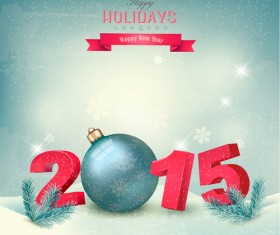 Retro 2015 new year holiday vector background 04