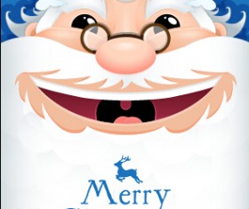 Cute santa with christmas blank background vector 04 free download