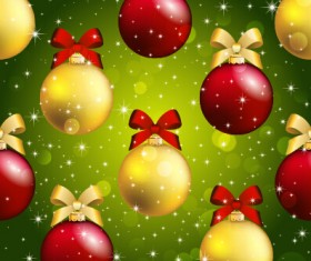 Shiny christmas balls ornament seamless pattern vector 04