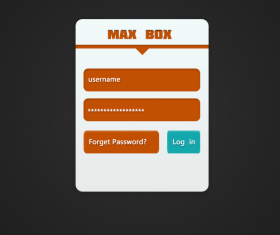 Simple login window psd material